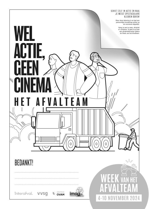 tekening afvalteam